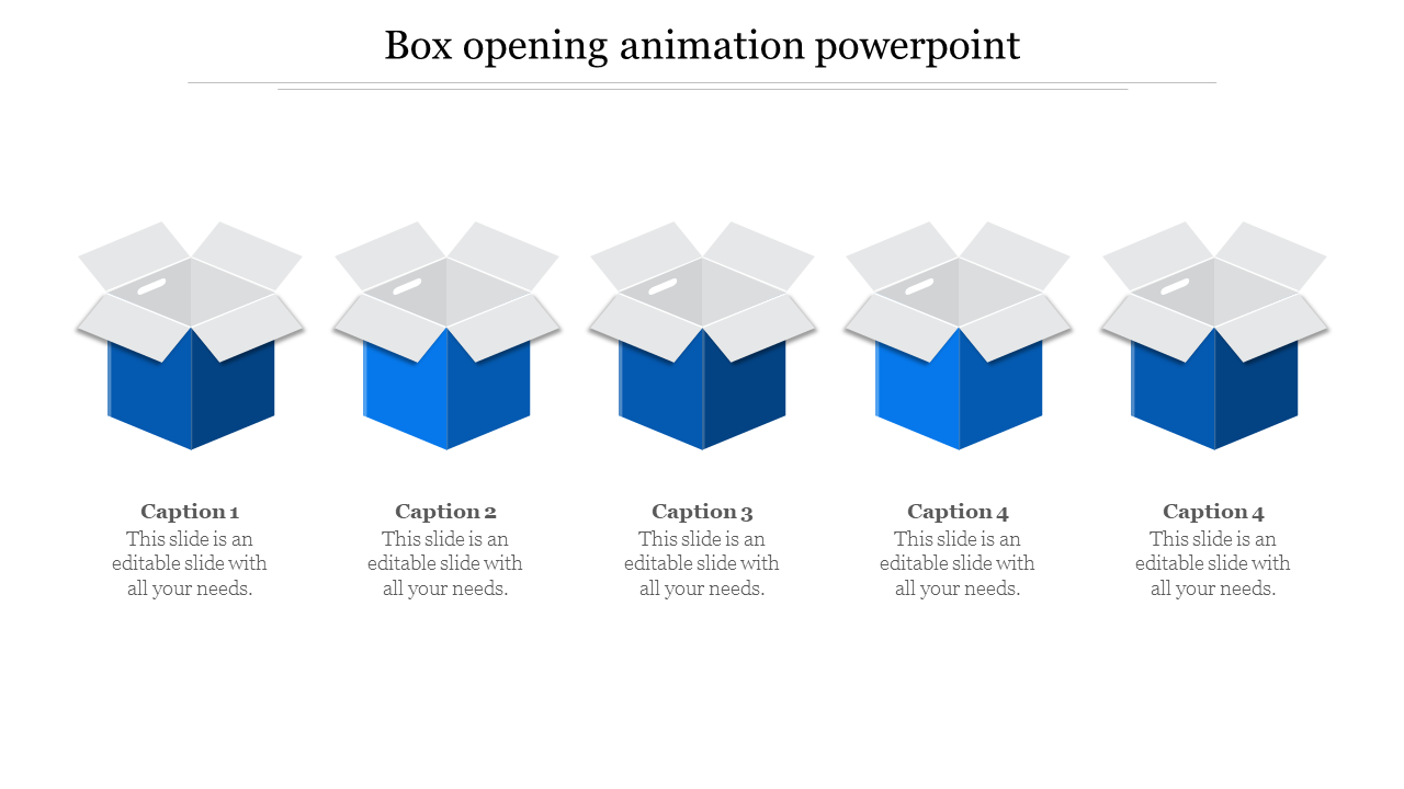 Free - Box Opening Animation PowerPoint Template Presentation